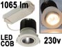 Spot encastrable orientable pour faux plafond 230v 12.6w LED 600mA COB 1065lm 