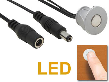 ledc23 Variateur tactile encastrable pour flexibles et barettes LED 12v / 24v 2A