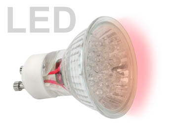 ledgu10r AMPOULE LED ROUGE 230V type GU10 basse consommation