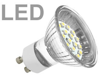 ledgu10wc13 AMPOULE LED SMD 1.3w 230V GU10 Blanc froid lumire du jour, angle large 70