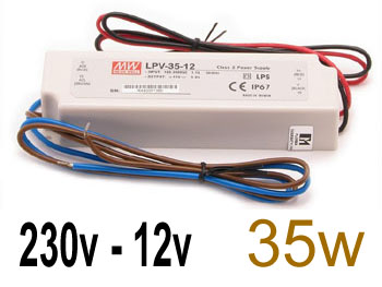 lpv3512 Alimentation transformateur tanche ip67 isol 230v vers 12v spcial LED jusqu' 35w