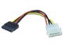 Cable adaptateur d'alimentation PC molex 5.25 male vers SATA