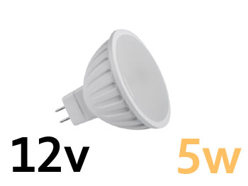 mr16ww5 Ampoule LED MR16 GU5.3 12v AC DC 5w 370Lm 120 Blanc chaud 3000k