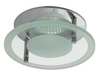 onid2576 Spot encastrable rond design Verre et Chrome - verre