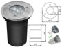 Spot encastrable extrieur tanche IP 67 inox GU10 230v rond pour terrasse , jardin et plage de piscine avec double presse toupe version spciale pour lampe power LED 