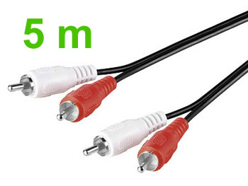 rca2rca5 Cordon cable audio stéréo 2 rca vers 2 rca L=5m