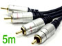 Cordon cable audio stro 2 rca vers 2 rca HQ mtal blind L=5m 