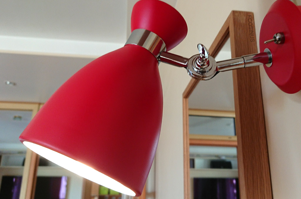 retro20002 Applique murale vintage FARO 20002 série retro en métal rouge 230v E14 Image retro20002 Fcosinus