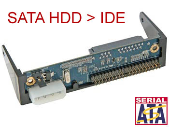 sata01 Convertisseur  SATA / IDE pour utiliser un disque dur SATA dans un DVR IDE
