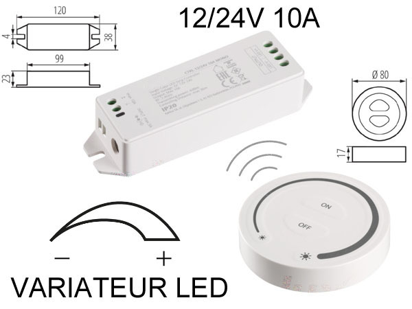 Pack Ruban LED 5m Monochrome + Transformateur 100W 24V IP20