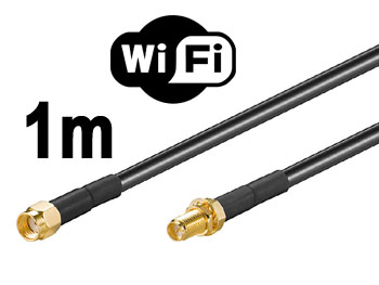 sma1 Rallonge RP SMA male femelle pour antenne wifi  L=1m