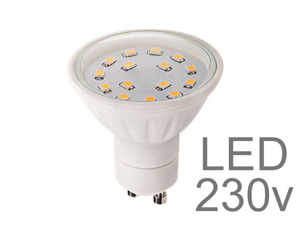 Ampoule LED GU10 1.3W 230V Blanc .