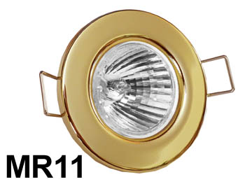 smr11or mini Spot encastrable Or 64mm support pour lampe MR11 12v, idéal pour structure de véranda 