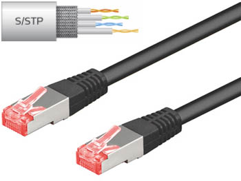 sstp2500 Cordon cable rseau ethernet rj45 double blind PIMF SSTP cat 6 L=25m