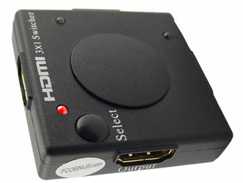 switch3hdmi Commutateur électronique HDMI  3 entrées vers 1 sortie  avec commutation automatique et manuelle , Sélecteur switch V1.4 amplifié 