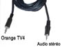 Cordon cable audio stro blind jack 3.5mm 4 contacts pour dcodeur Orange TV4  vers jack 3.5mm male L=2m