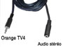 Cordon cable audio stro blind jack 3.5mm 4 contacts pour dcodeur Orange TV4 vers jack 3.5mm Femelle L=1,4m