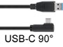 Cordon cable USB vers USB-C coudé 90° L=1m pour smartphone et tablette