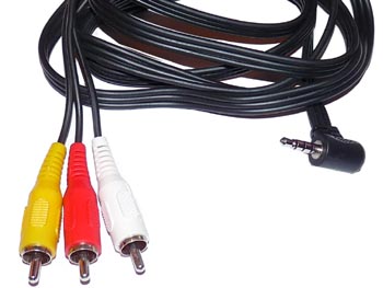 vammjk4rca Cordon cable camescope Sony audio stro + vido fiche jack 3.5mm 4 contacts vers 3  rca males L=1,5m