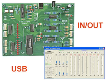 vm140 Interface USB  33 entrées / sorties - analogiques + numériques ( kit K8061 monté )