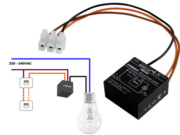 vm164 module variateur pour ampoules halognes 230v et ampoules led GU10 dimmable