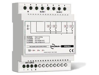 vmb2ble VELBUS Module de pilotage volet roulant  2 canaux avec possibilits tendues pour rail din