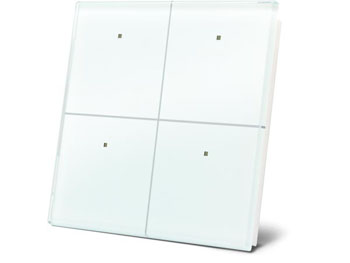 vmbgp4w VELBUS Module de commande en finition verre avec touches tactiles quadruples, blanc - Promo dernire pice de notre stock -