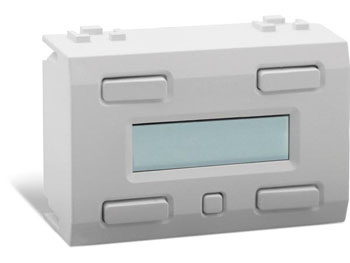 vmblcdwb VELBUS Module de commande avec afficheur lcd configurable 32 fonctions et sauvegarde de l'heure et de la date, blanc