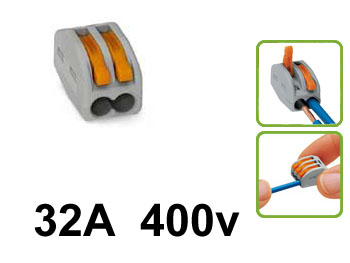 wg222412 Borne de connexion connecteur rapide WAGO pour 2 cables lectriques souples ou rigides