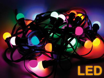 xmpl8 Guirlande 11m de fete avec 20 ampoules LED de couleur